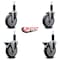 Service Caster 5'' Thermoplastic Rubber Wheel Swivel 1-1/8'' Expanding Stem Caster Set 2 Brakes, 4PK SCC-EX20S514-TPRB-2-PLB-2-118 - alternate 5